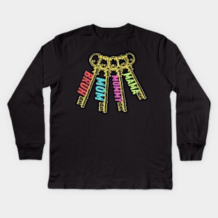Mama Mommy Mom Bruh. Mother's day. Kids Long Sleeve T-Shirt